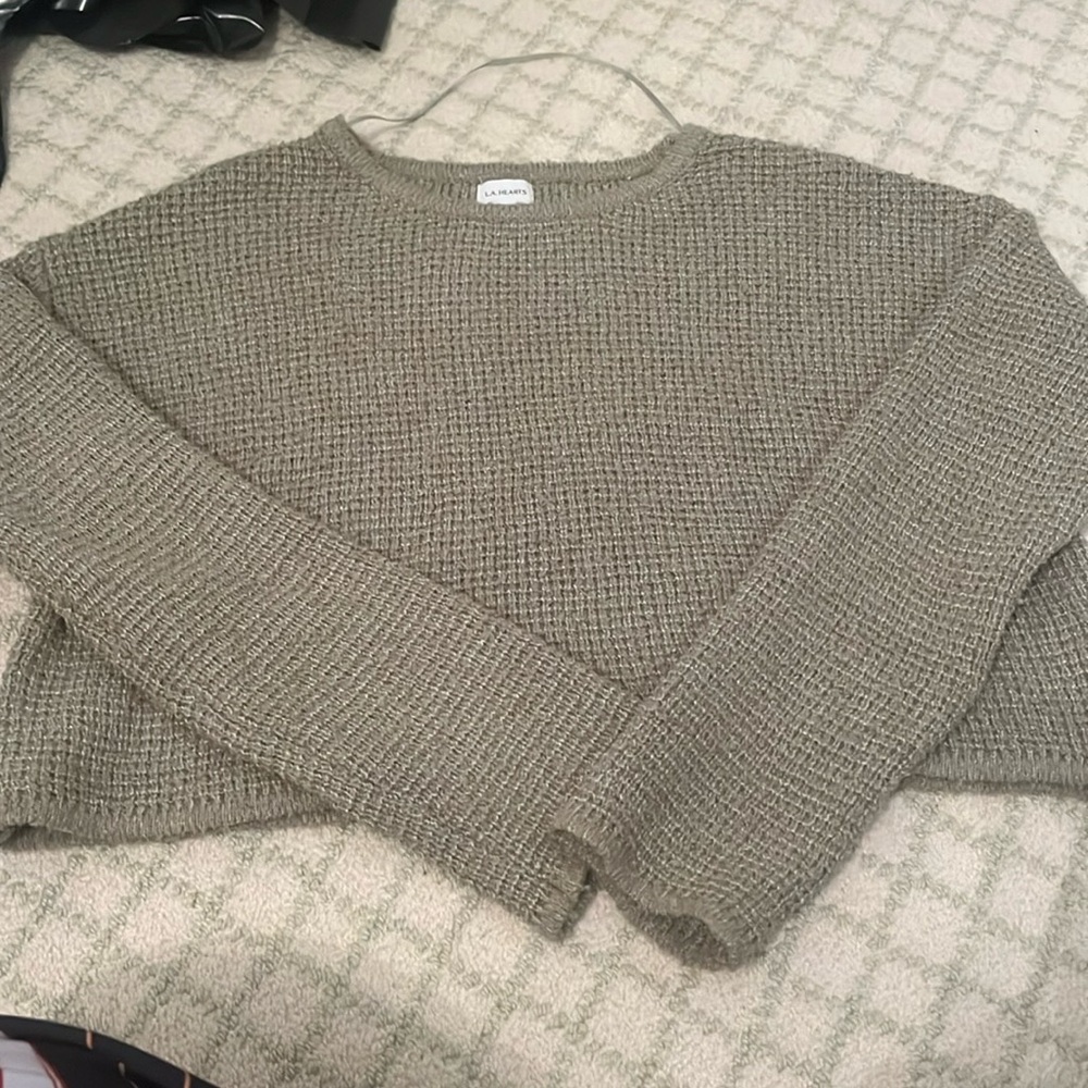 Green L.A. Hearts sweater new with tags